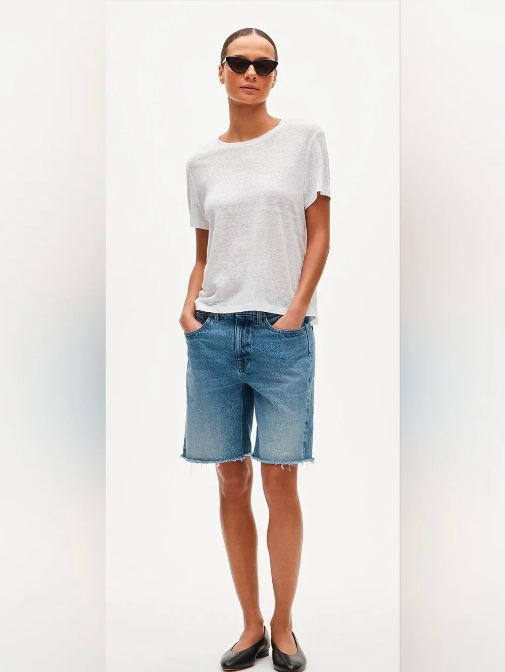 Nwt J. Crew Relaxed Linen Tee Shirt White Size Small